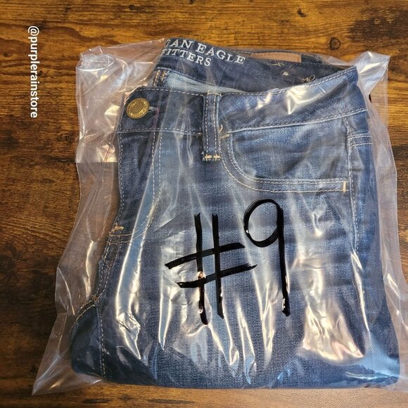 American Eagle Jeans Size 0 R Jegging Low Rise Medium Dark Wash Stretch Denim - Picture 13 of 13